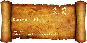 Kengyel Rita névjegykártya